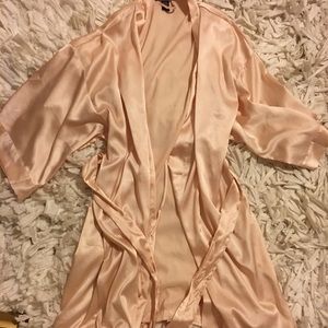 Victoria secret Pink silk M/L robe